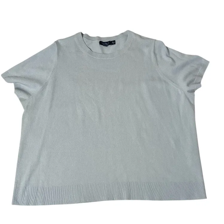 LANDS END Cashmere Twin Set Cardigan Top LIGHT BLUE 2 Piece Womens Size 3X - Image 3