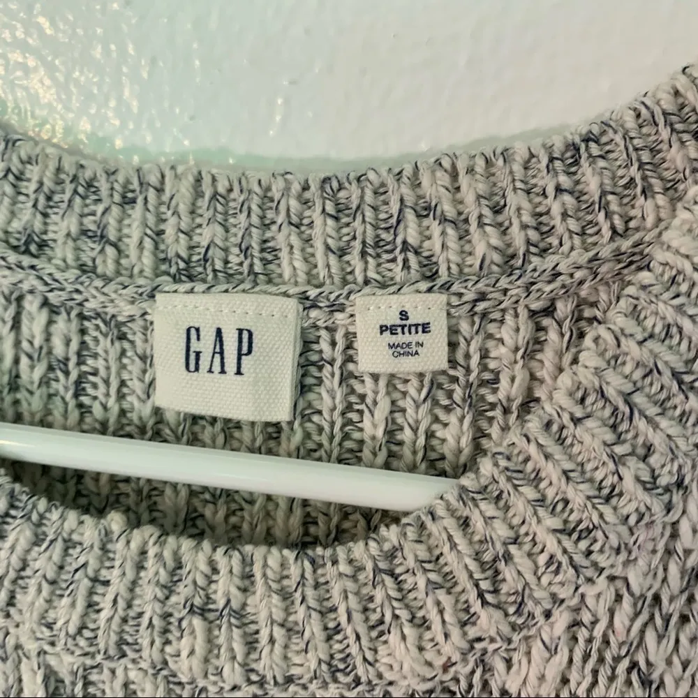 Gap Sleeveless Marl Sweater Navy Blue Light Gray - Image 4