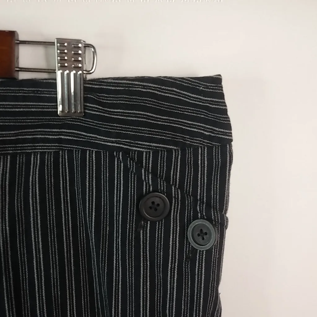 Hannah 14 36 Black White Pinstripe Crop Pants Plus - Image 7