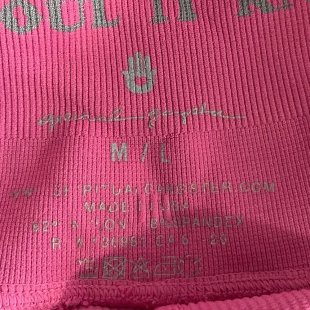 Spiritual Gangster Self Love Pink High Waist Cutout Ankle Crop Legging Pants M/L - Image 6