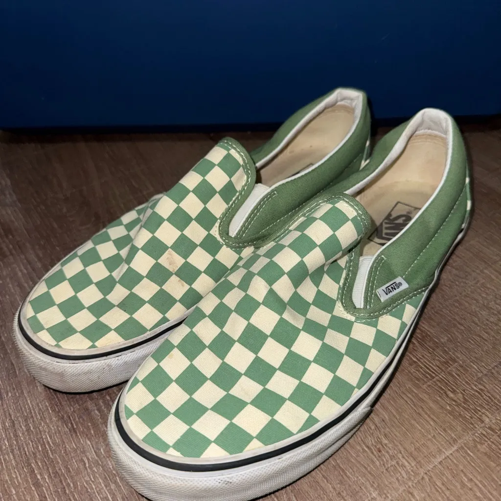 Green Checkered woman’s Shoes - Image 2