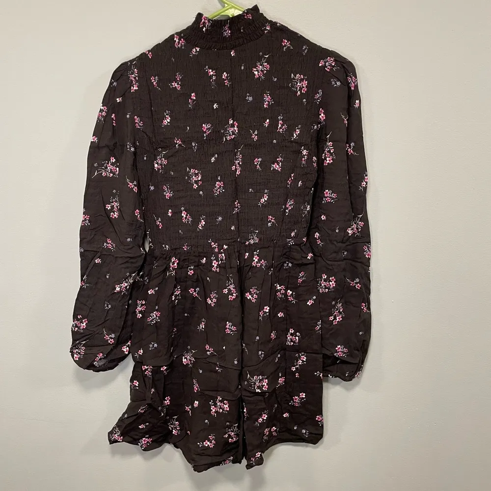 Wild fable mock neck black floral long sleeve dress size small. - Image 5