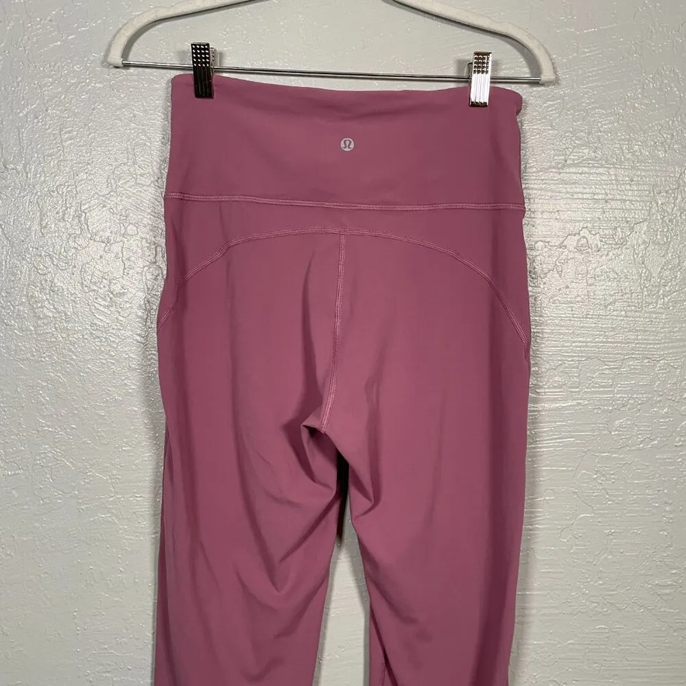 Women 8 Pink Dark Oxide Groove Super High Rise Crop 23" Nulu Pocket - Image 6