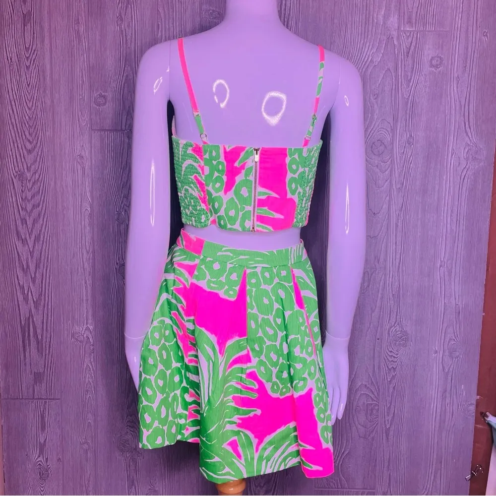 Lilly Pulitzer Parfait Pineapple Crop top and skirt set swimmer beach outfit 0 - Image 10