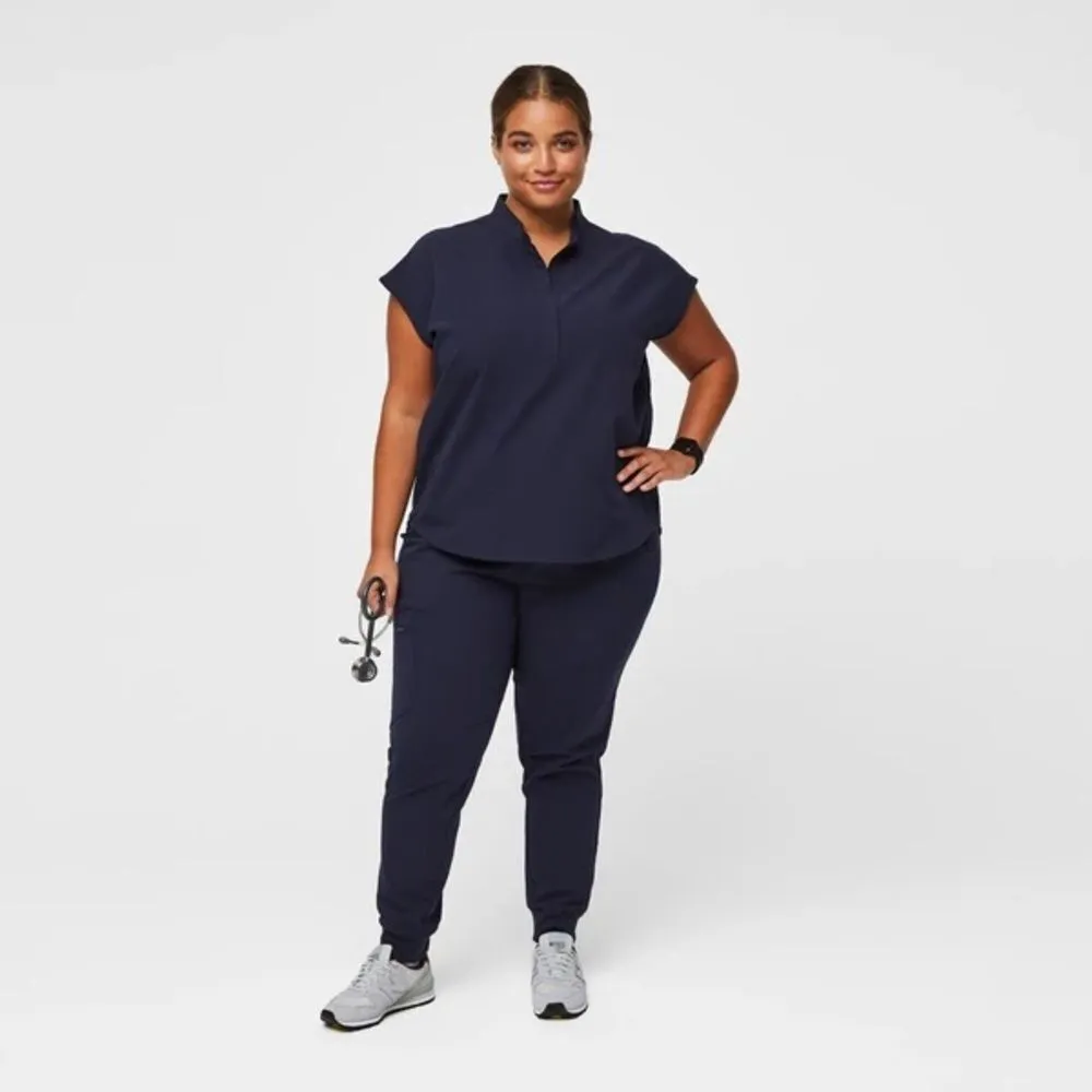 Figs Rafaela Oversized Mandarin Collar Short Sleeve Scrub Top Size XXL - Image 2