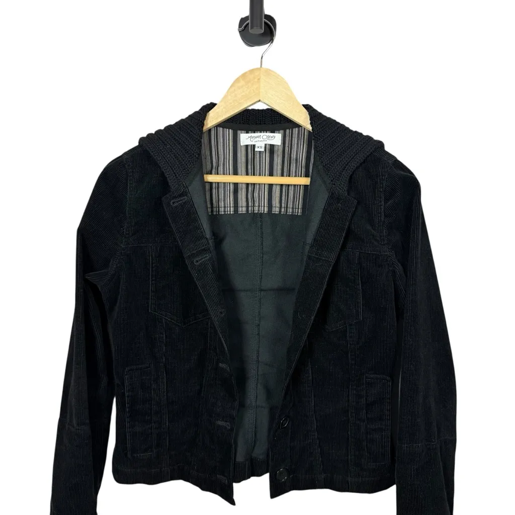 Margaret O’Leary Women’s Corduroy/Wool Knit Jacket in Black Size XS - Image 2