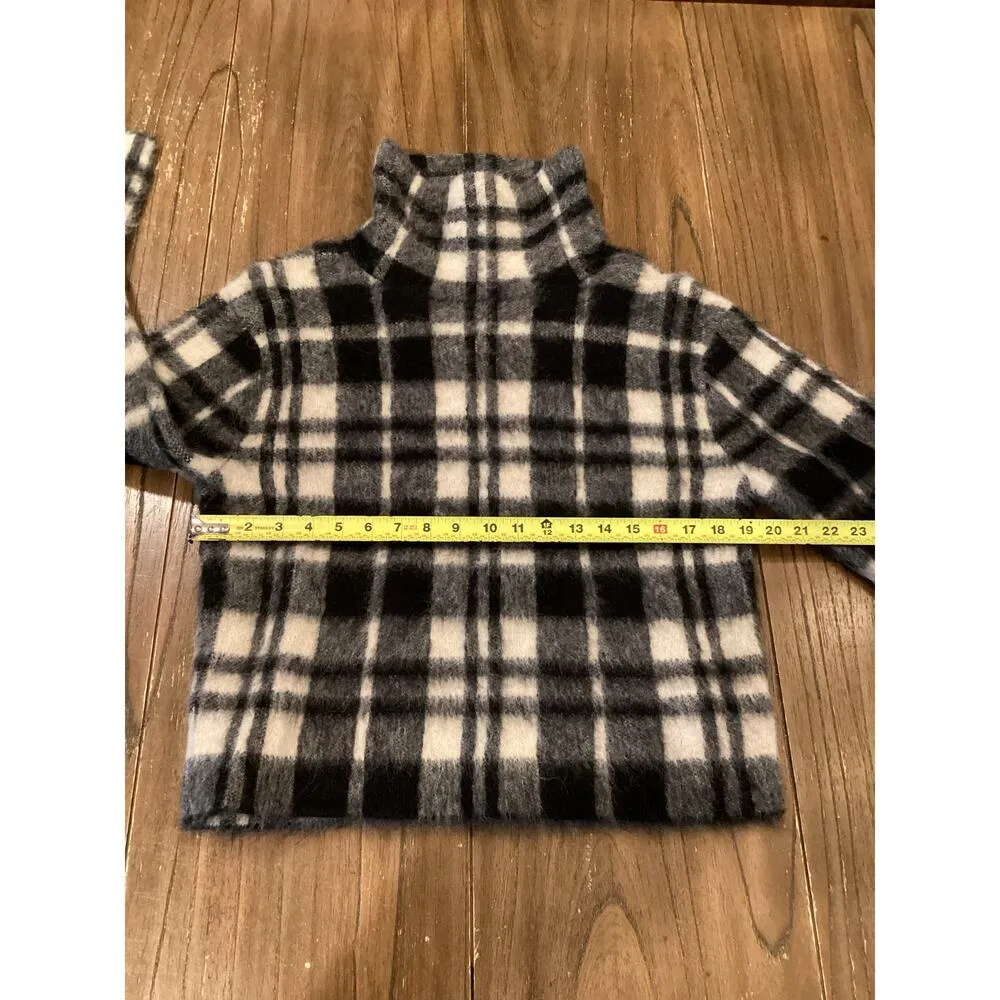Polo Ralph Lauren Plaid Alpaca Blend mock neck Sweater jumper small new - Image 9