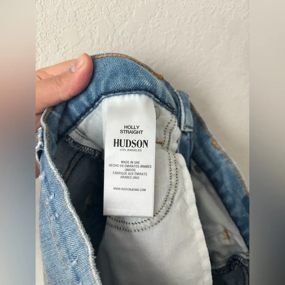 HUDSON HOLLY HIGH RISE STRAIGHT JEAN IN LIGHT WASH Size 26 - Image 9