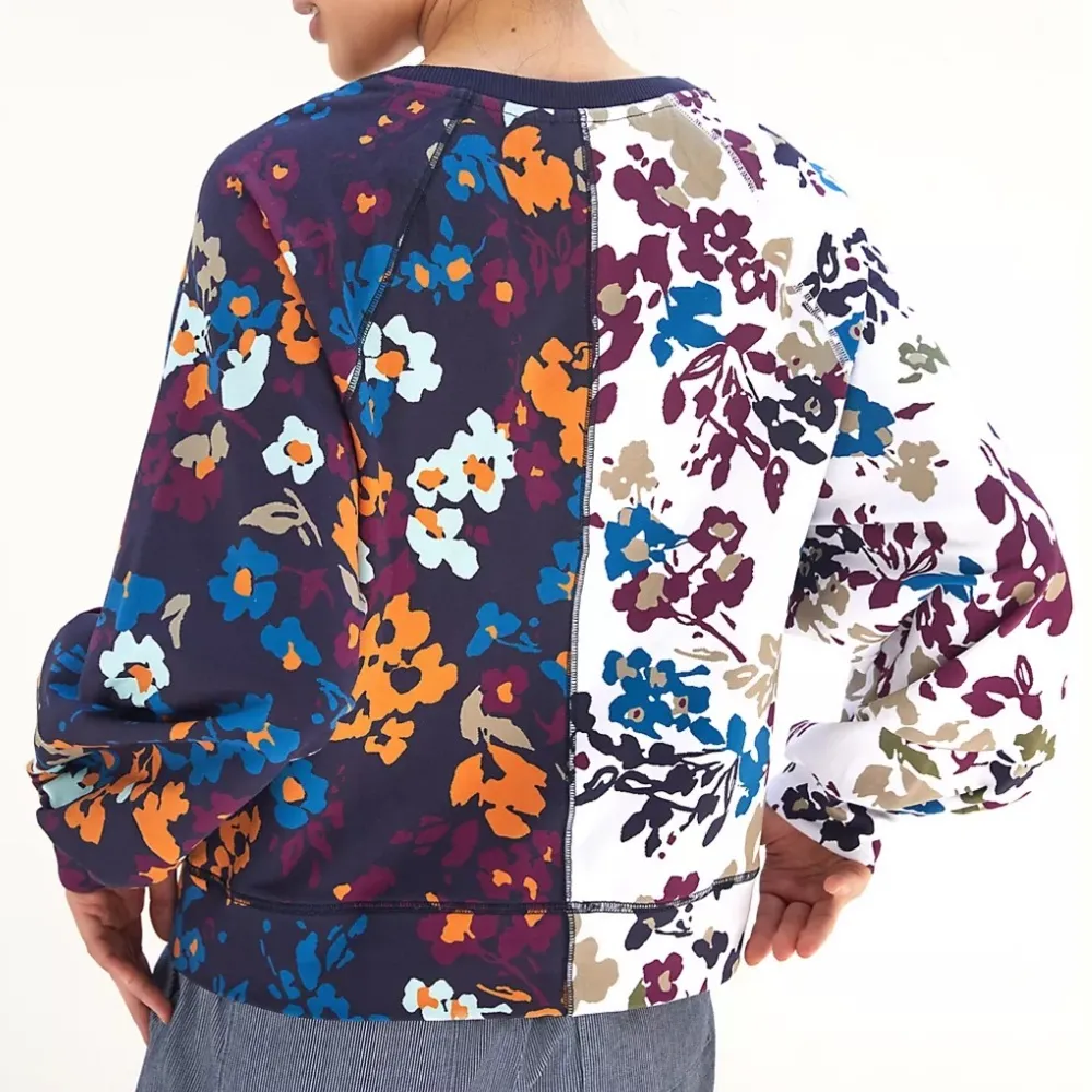 Anthropologie Maeve Puffed Sleeve Floral Sweatshirt Size Generous XS - Image 3