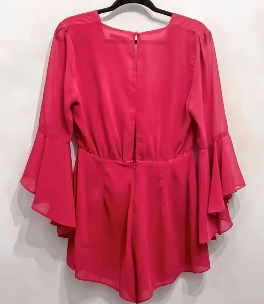 She & Sky Silk Bell Sleeve Playsuit - Image 4