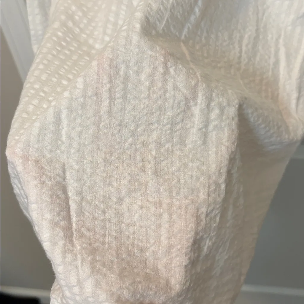 LAKE Alice Nightgown in White Seersucker Size XL - Image 10