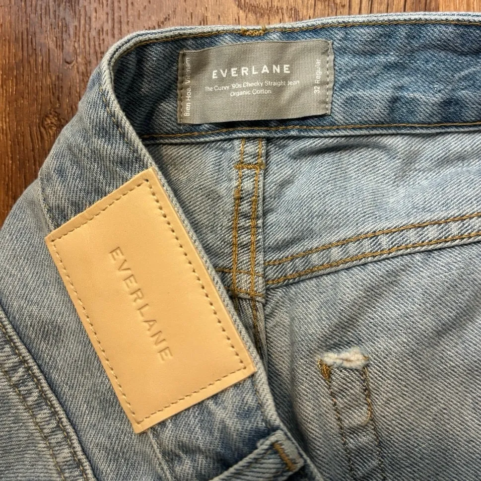 NWOT Everlane The Curvy 90s Cheeky Straight Jean Organic Cotton Size 32R - Image 6