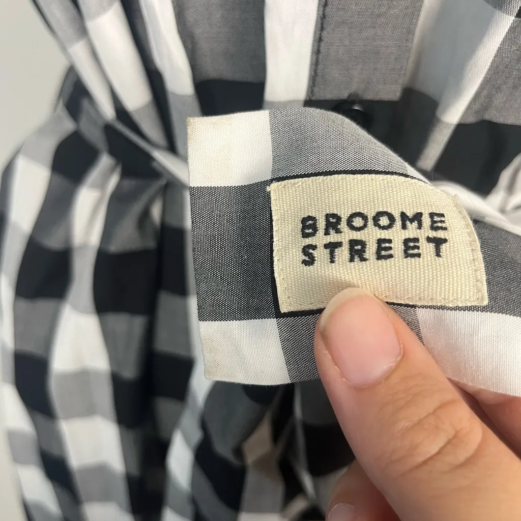 Kate Spade Broome Street Gingham Plaid Midi Shirtdress Sundress size large - Image 5