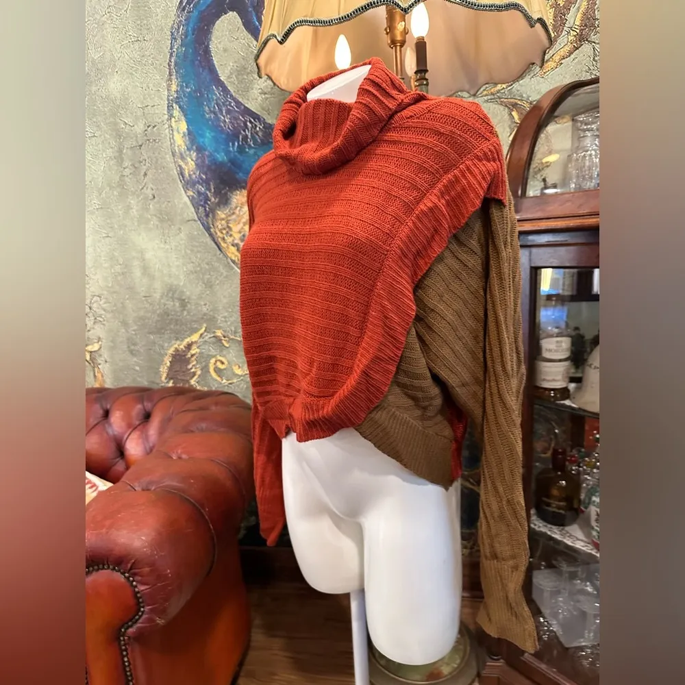 NWOT Cozy bicolor Rust Sweater - Image 2