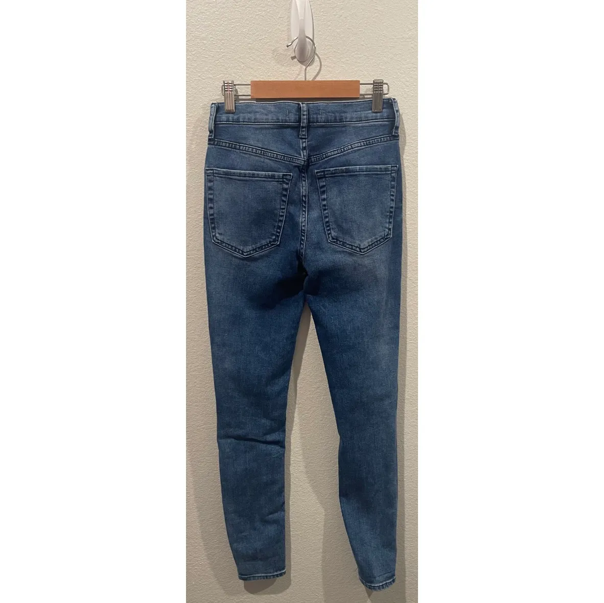 Free People High Rise Busted Knee Distressed Jeans - Image 3