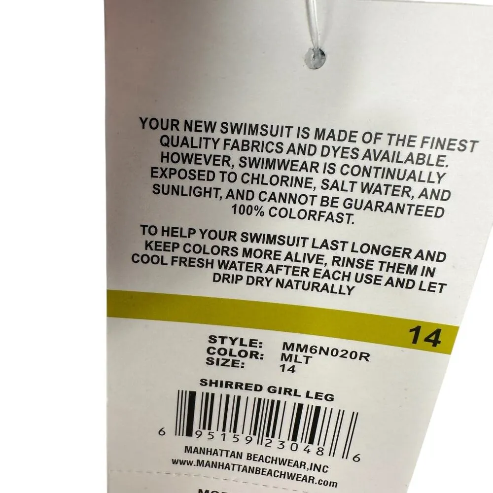 Maxine of Hollywood Multicolor Floral Tummy Control Trimming Swimsuit Size 14 - Image 3