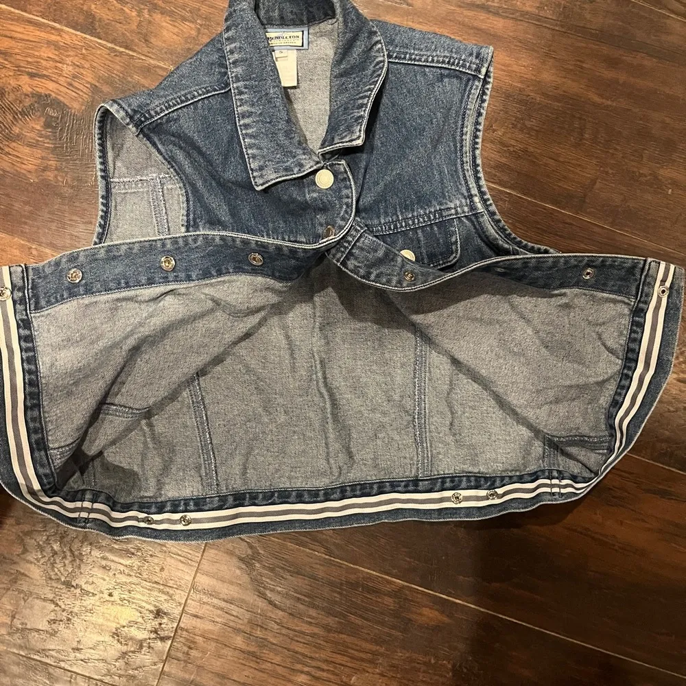 90s Pendleton South Western Country Denim Vest Sz Small - Image 7