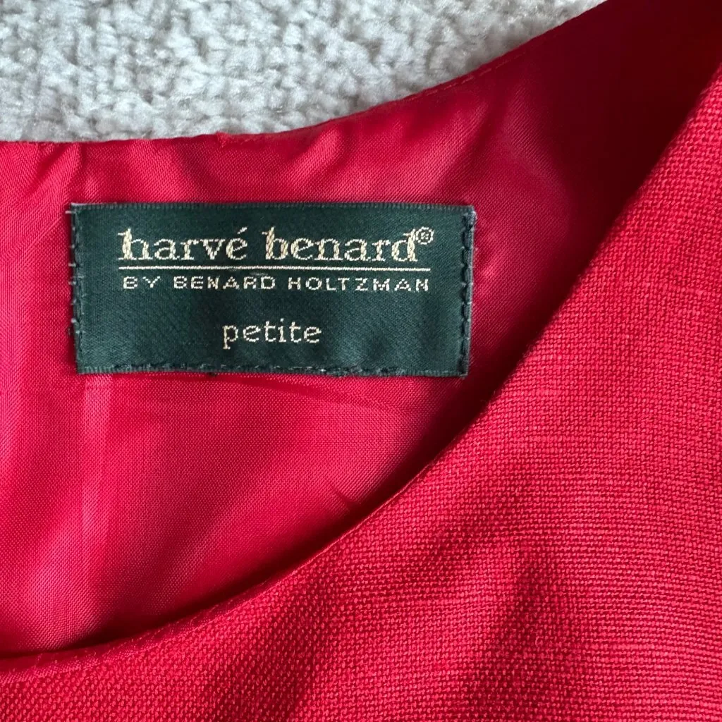 Vintage Red Structured Sleeveless Top Petite Classic 90s Minimalist Style - Image 6