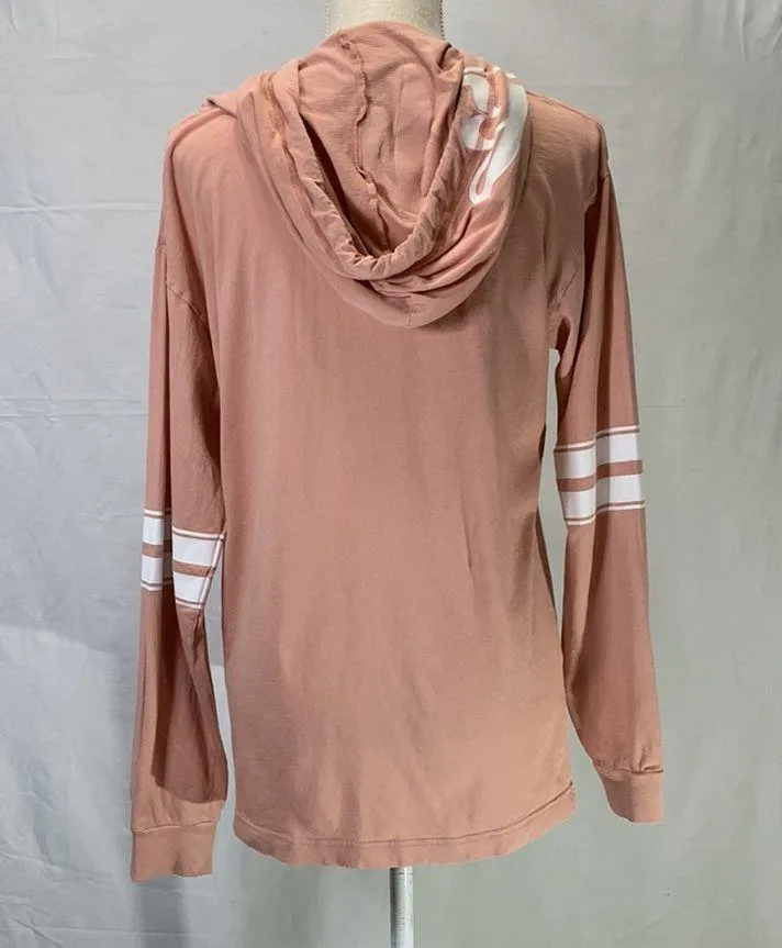 PINK Victoria’s Secret Pinkish Orange Long Sleeve Hoodie Size Small - Image 6
