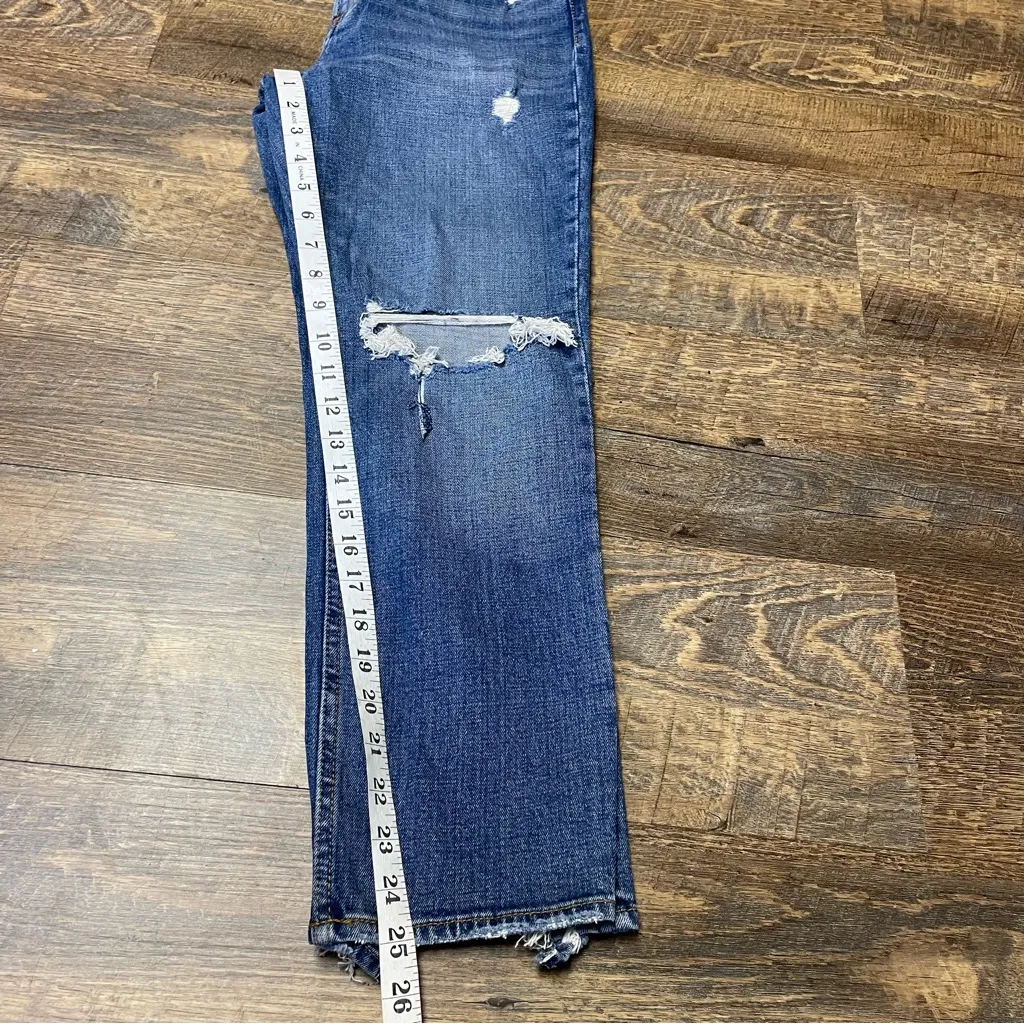 Abercrombie & Fitch Ultra High Rise Ankle Straight Distressed Curve Love 25/0S - Image 8