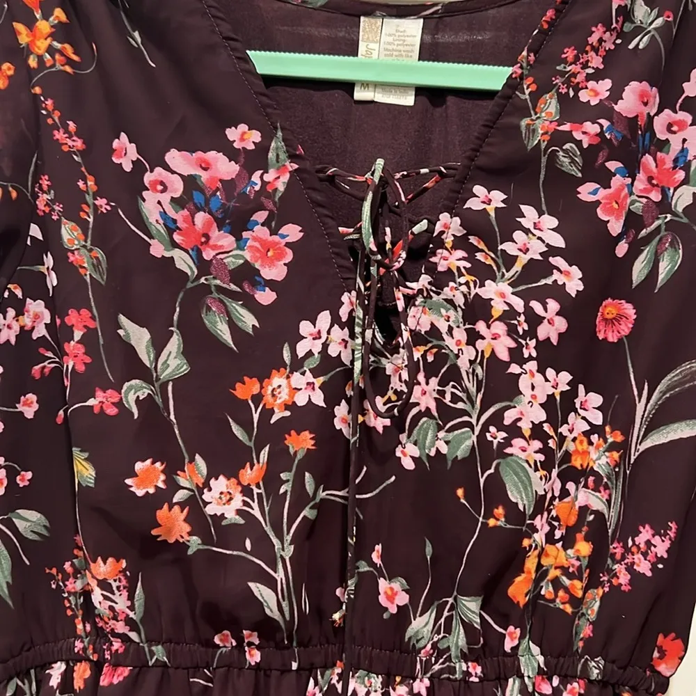 JAPNA Deep Plum Floral Maxi LIKE NEW!! Size Medium - Image 4