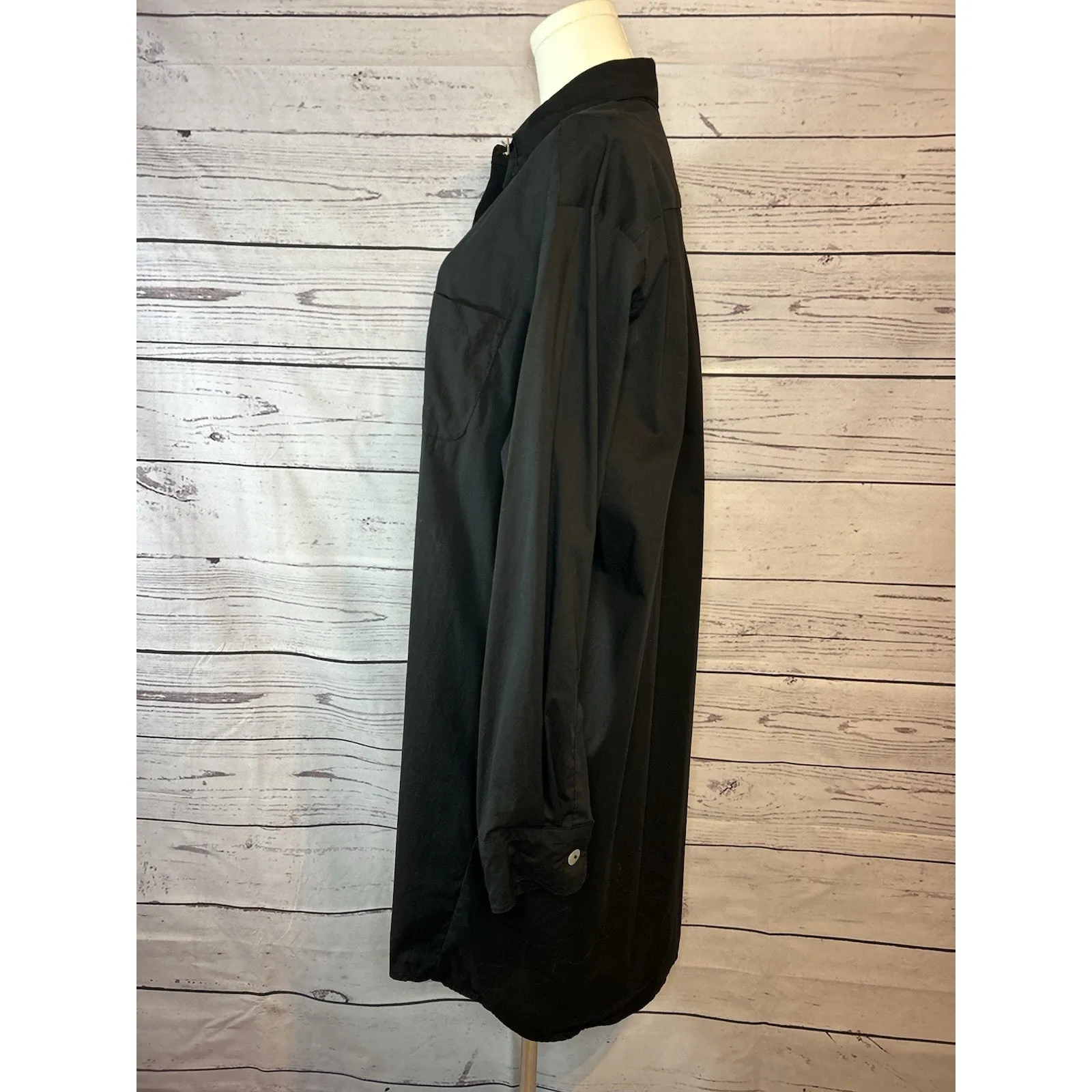 Bryn Walker Minimalist Black Shirt Dress XL USA Made - Image 3