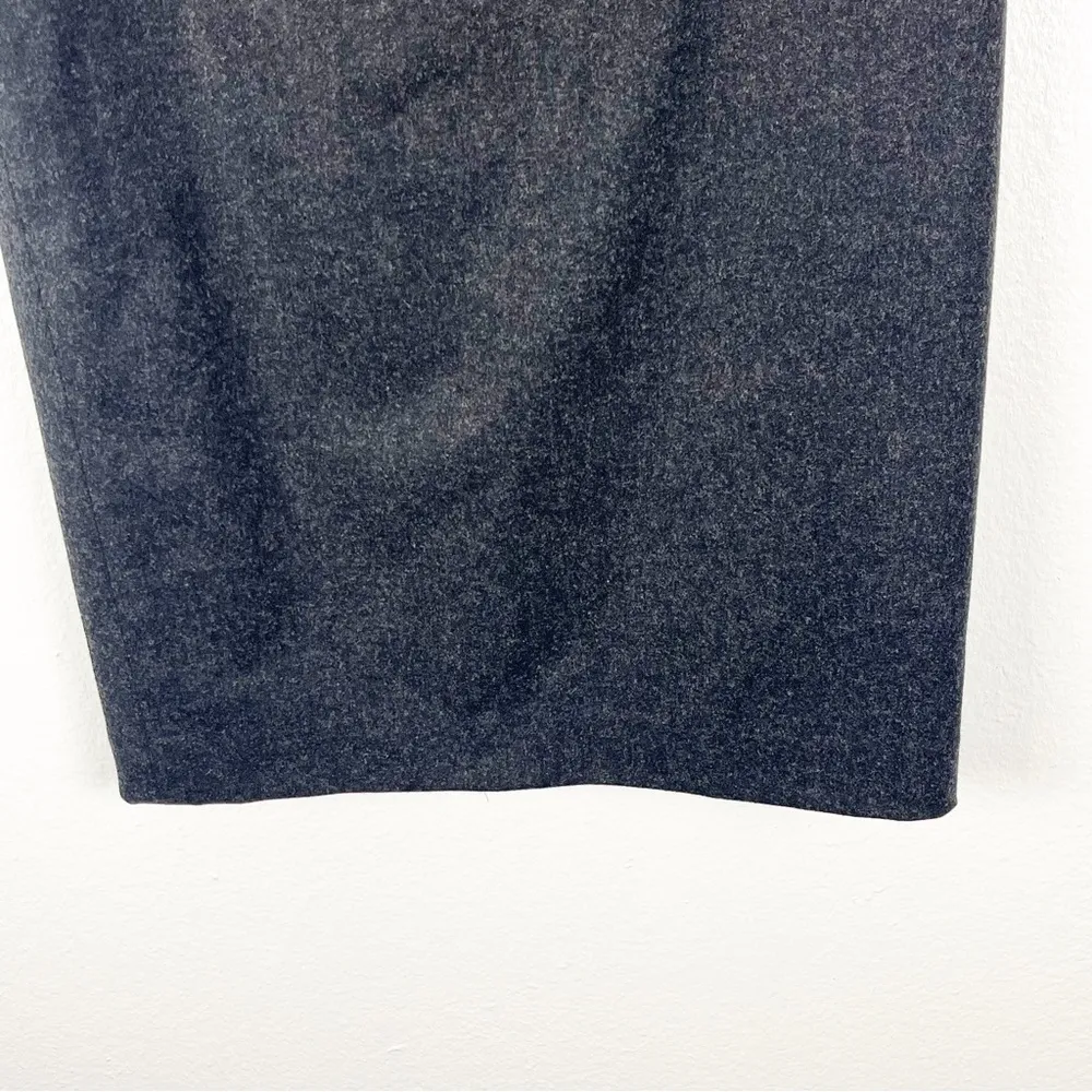 MAGASCHONI Collection Heather Gray Cashmere Wool Blend Lined Skirt, Size 10 - Image 6