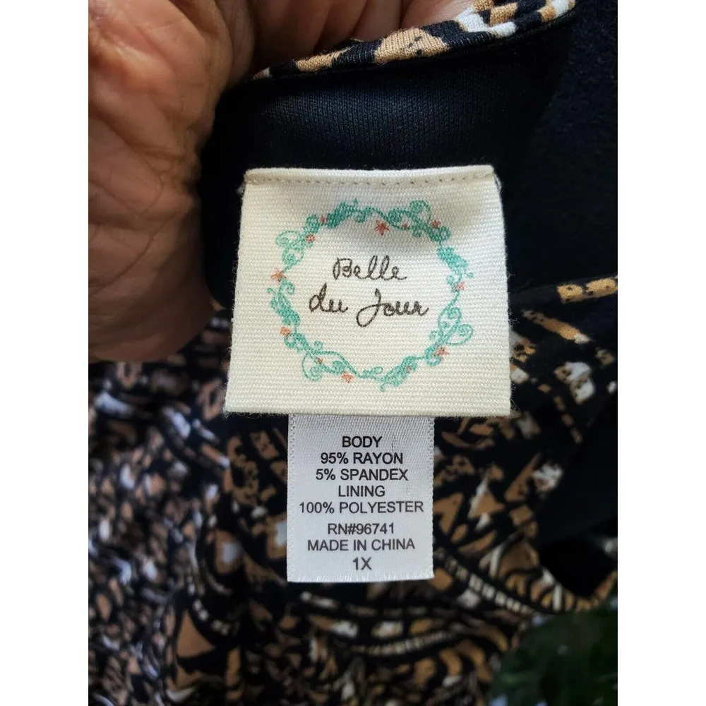 Belle De Jour Women's Black Rayon Scoop Neck Strappy Long Maxi Dress Size 1X - Image 10