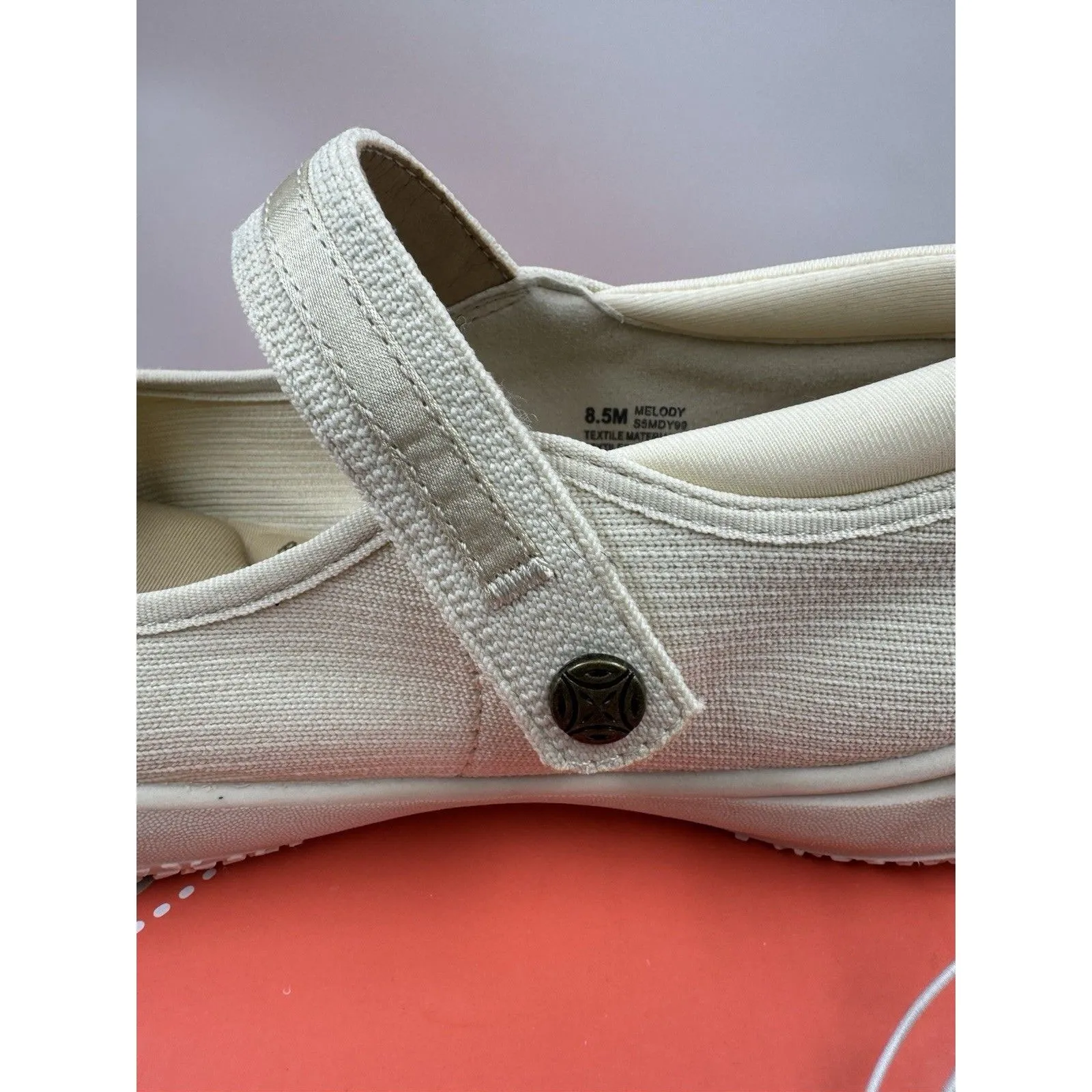 Jsport Womens Shoes Beige Mary Jane Memory Foam Contoured Arch Lightweight 8.5 - Image 11