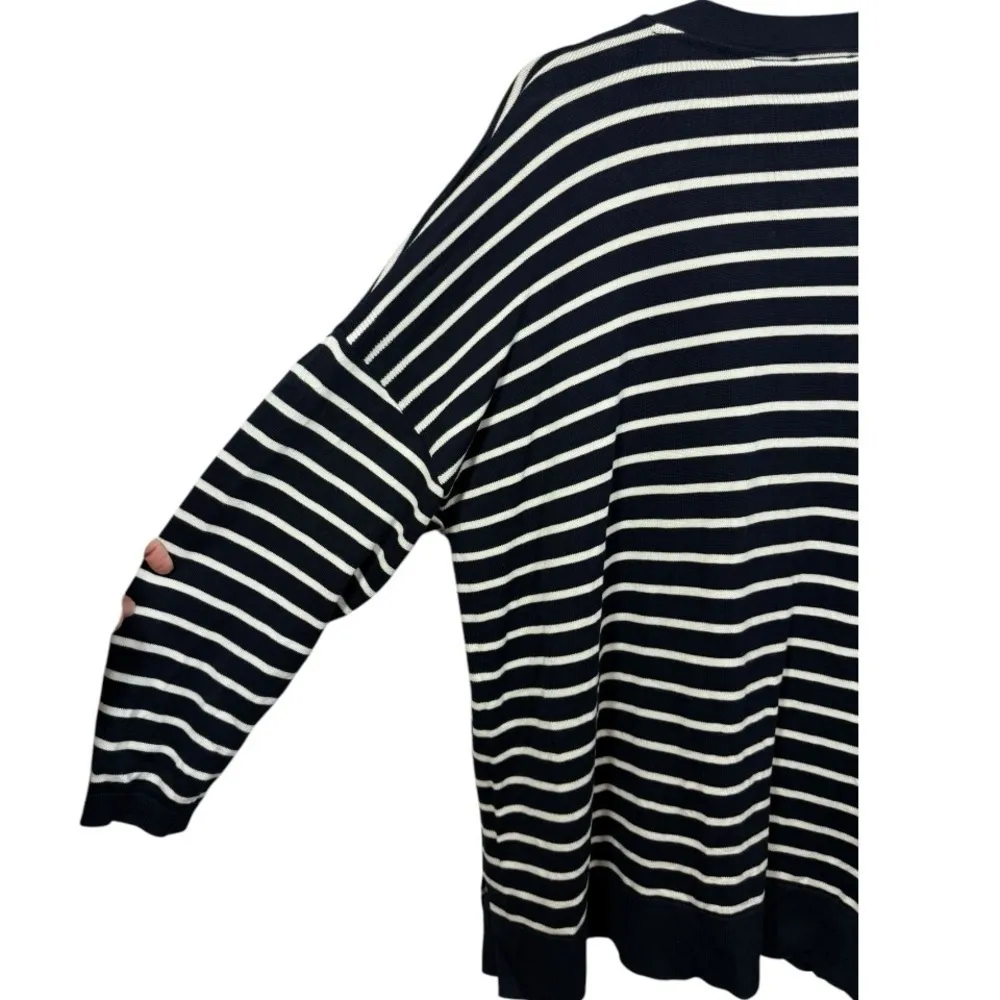 Talbots Striped Button Down Cardigan Sweater‎ Navy Size 3XP Nautical Preppy - Image 8