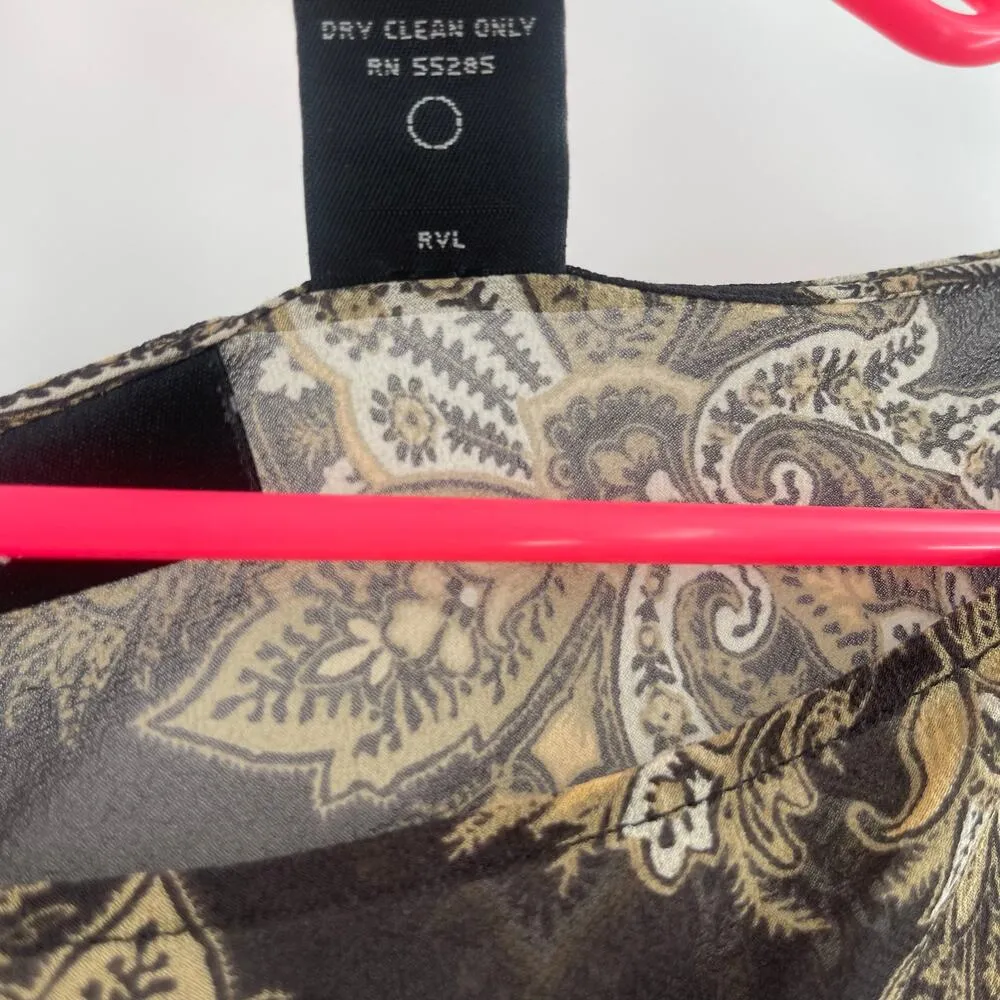 VINTAGE Y2K Express Juniors 5/6 (Small) Top Sheer 100% Silk Vintage 2000s Whimsy - Image 4