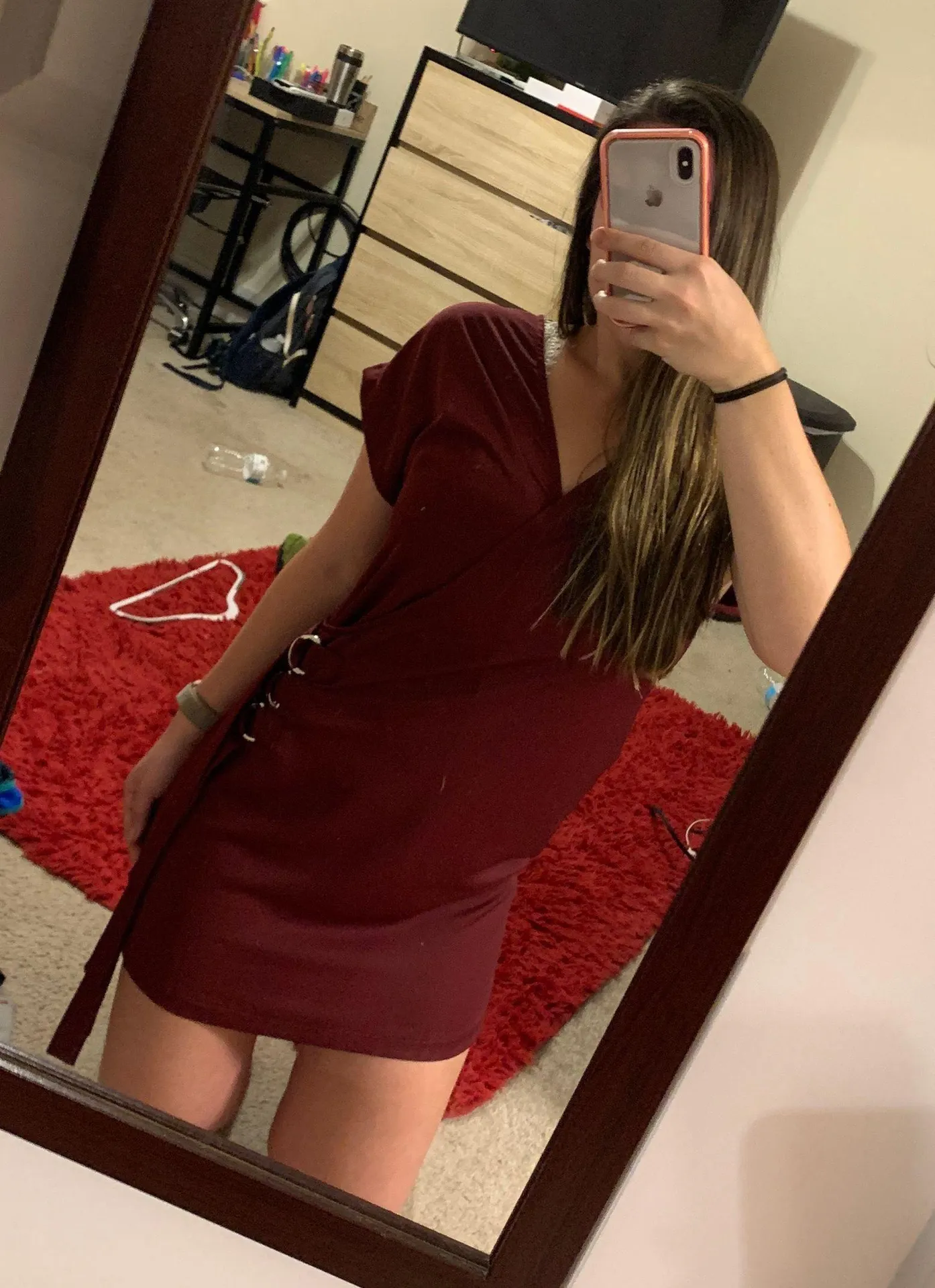 D Wring Wrap Front Mini Dress - Image 5