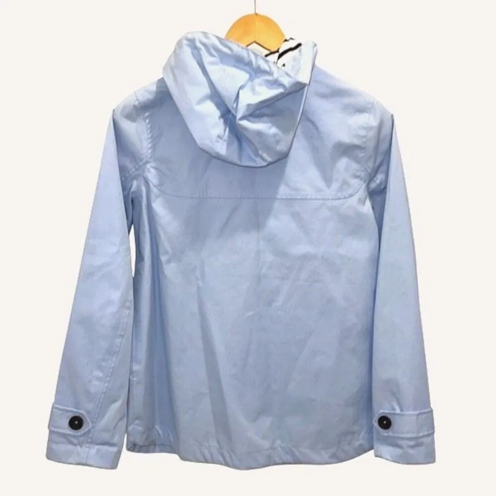 Joules Women's Coast Waterproof Hooded Jacket Light Blue Steel‎ Size 2 - Image 5