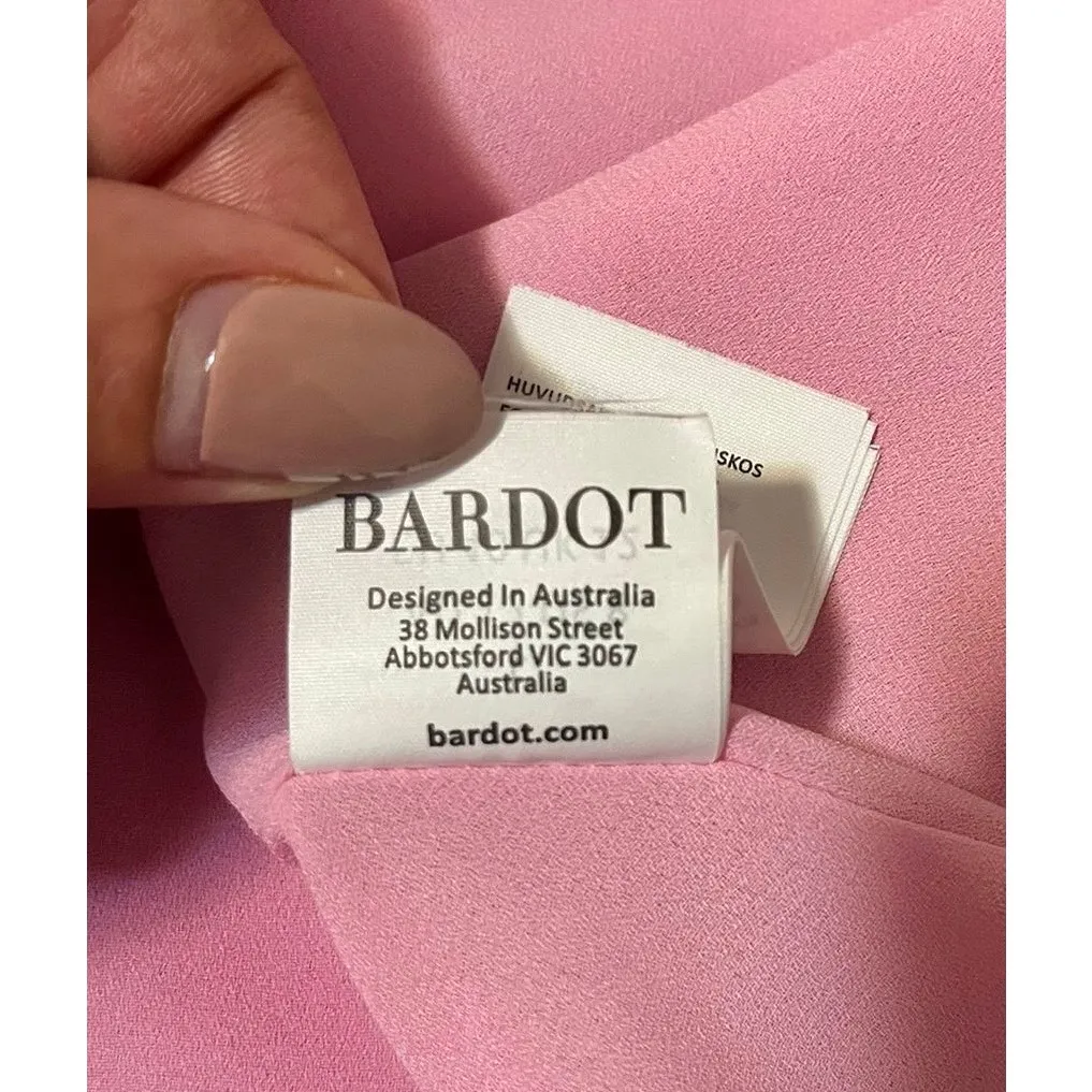 Bardot x Revolve Anika Corset Satin Mini Dress in Petal Pink Womens L - Image 8