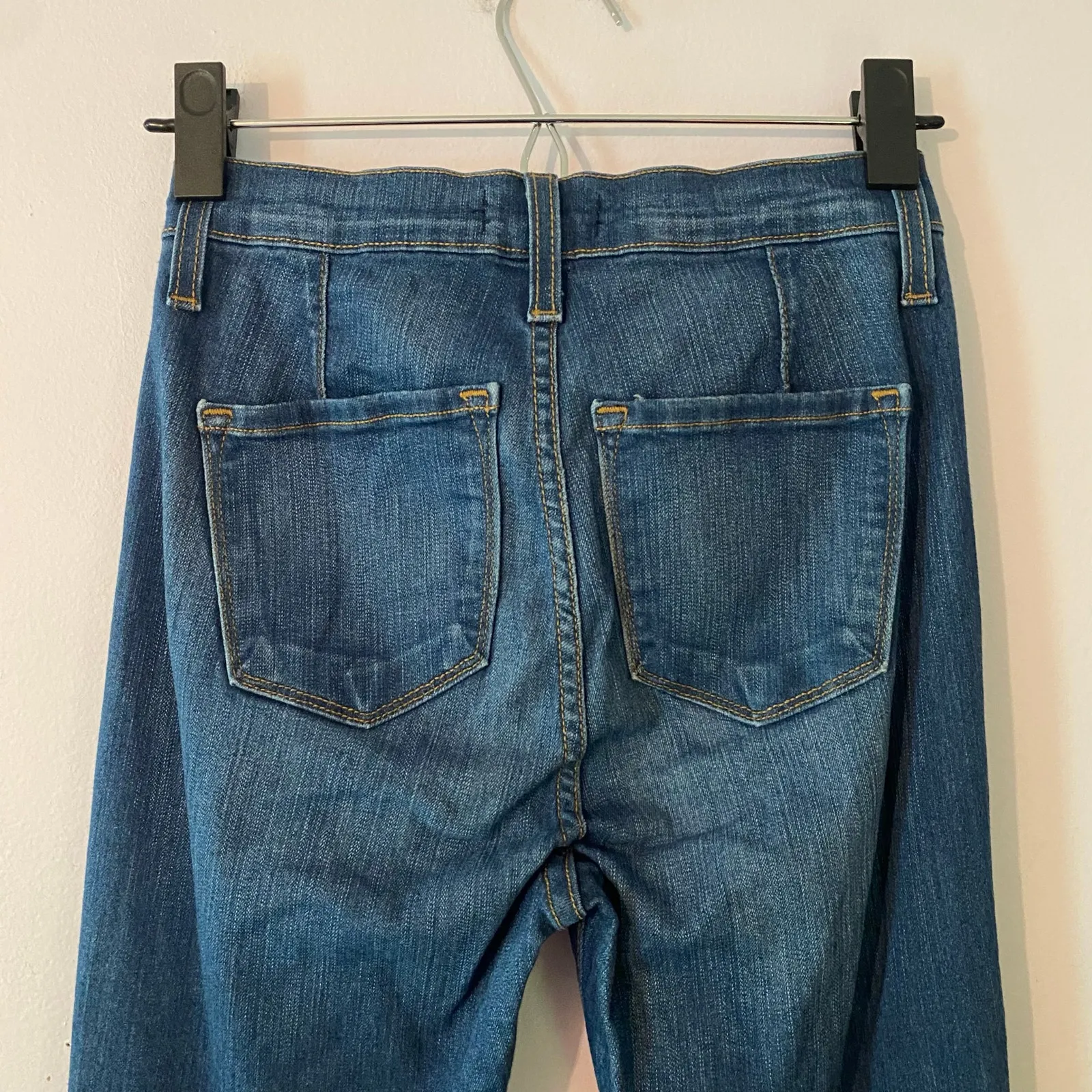 Judy Blue Super Flare Frayed Jeans Boho Retro Bohemian Women's size 3 / 26 - Image 7