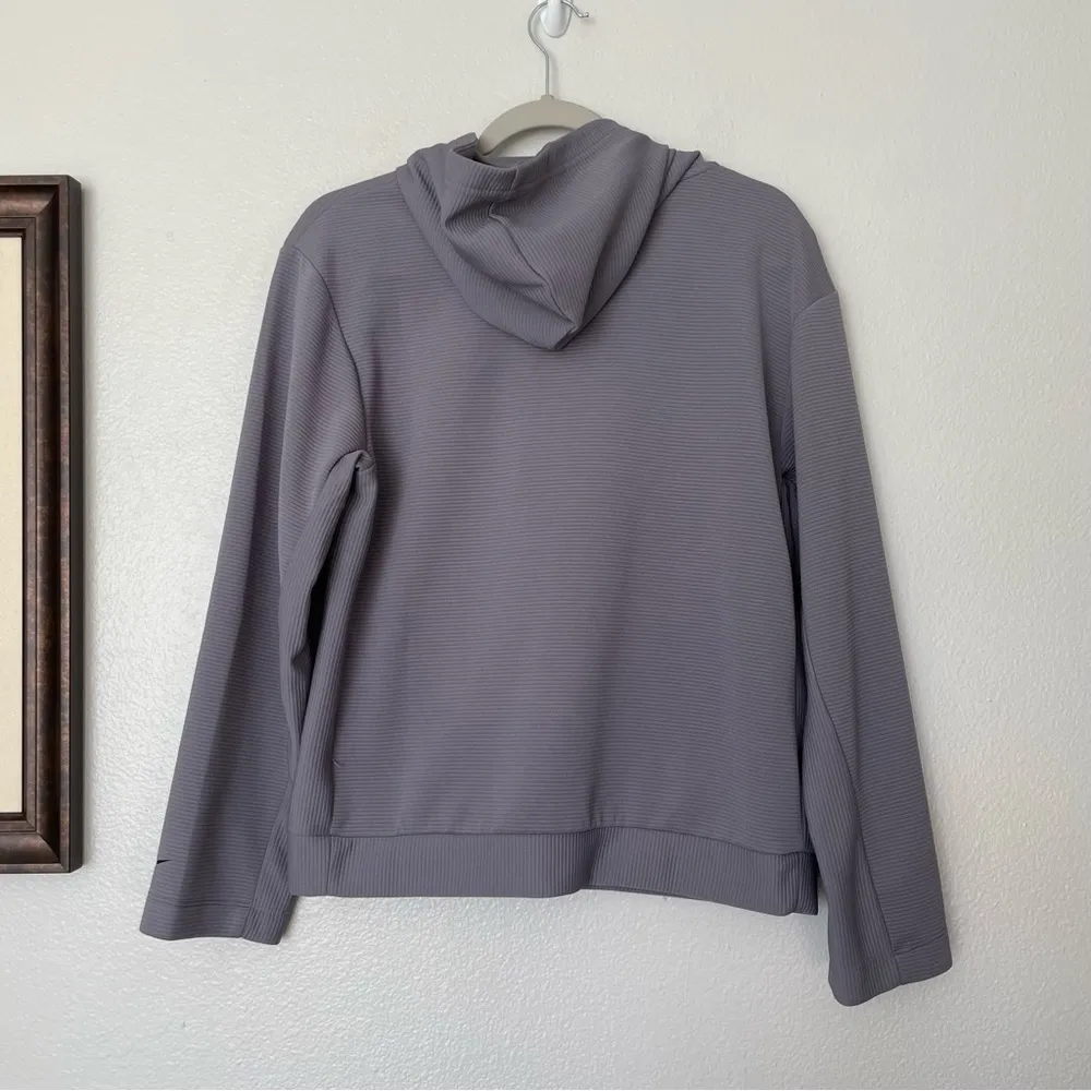 Nike Gunsmoke Gray Dri-FIT Fleece Loose Fit Training Hoodie Size Medium - Image 8