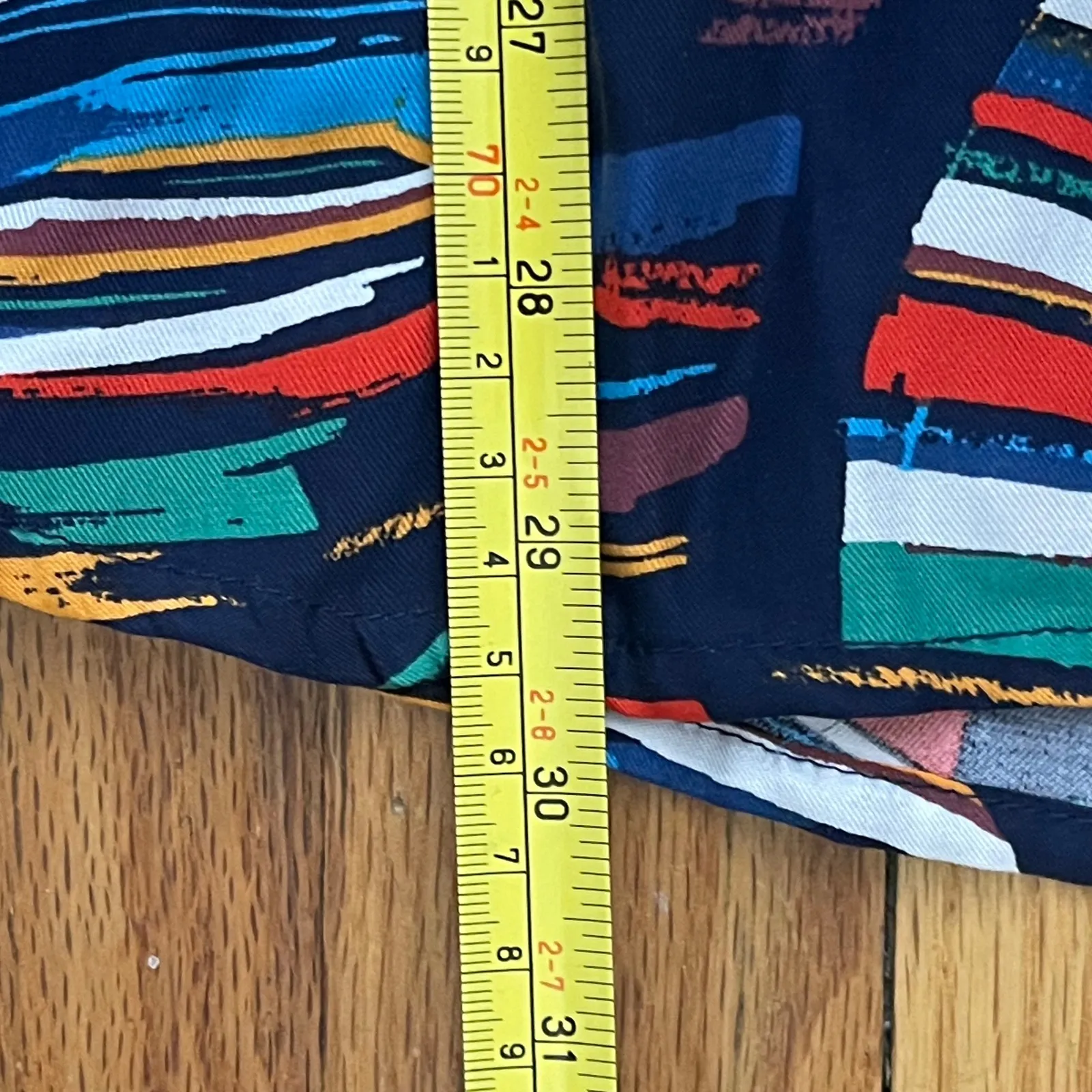 SOFT SURROUNDINGS Sail Away Long Sleeve Button Tunic Medium Navy Sailboat Print - Image 8