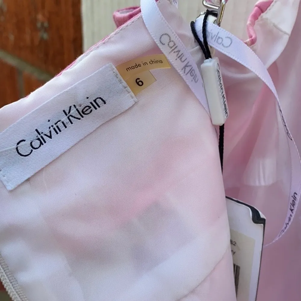 NWT Calvin Klein Womens size 6 pink pleated sleeveless spring floral party dress - Image 9