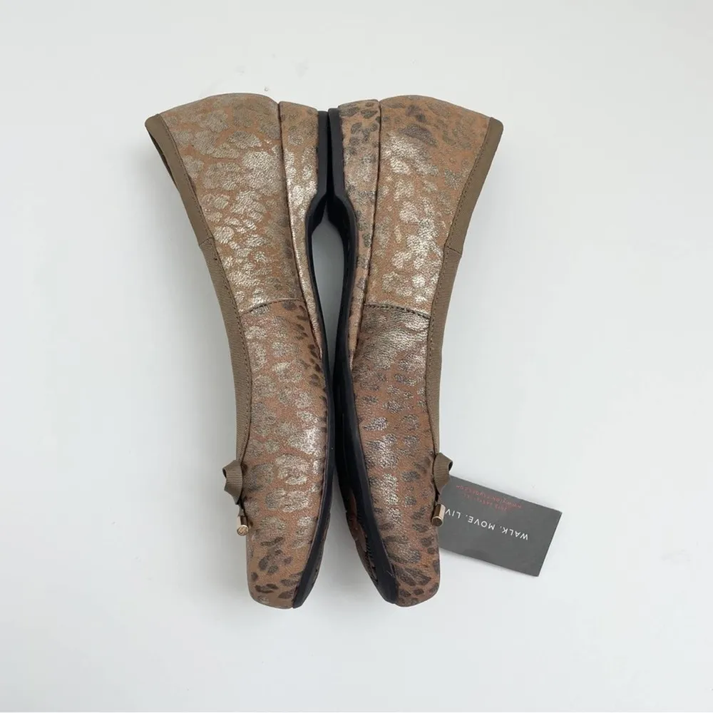 Vionic Olivia Orthopedic Ballet Flats Metallic Bronze Printed Leopard NWT 6.5 - Image 60