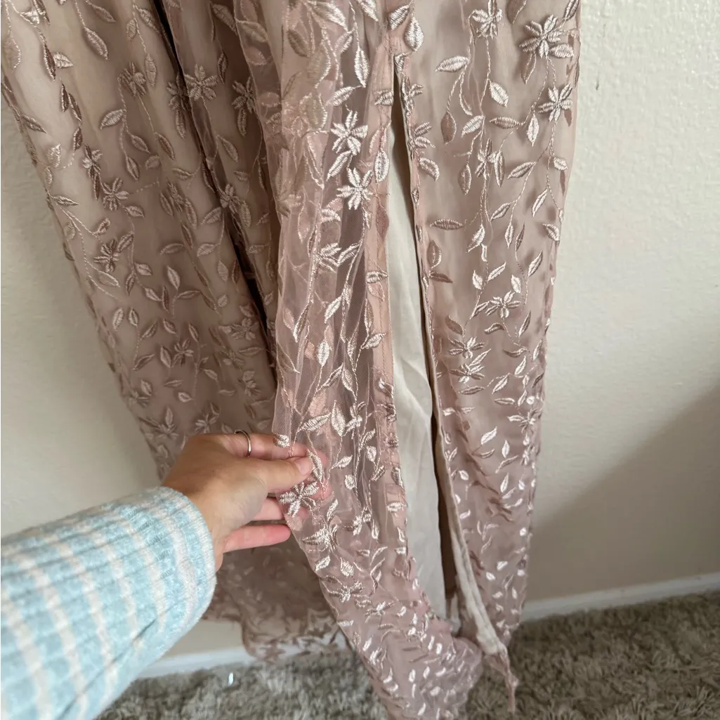 Baltic Born Marseille Embossed Maxi Dress Nude Size 2X Formal Wedding - Image 6