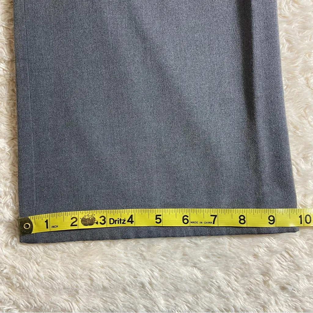 AB Studio Wide Leg Professional Light Grey Dress Pant Size 14 Petite Length - Image 14
