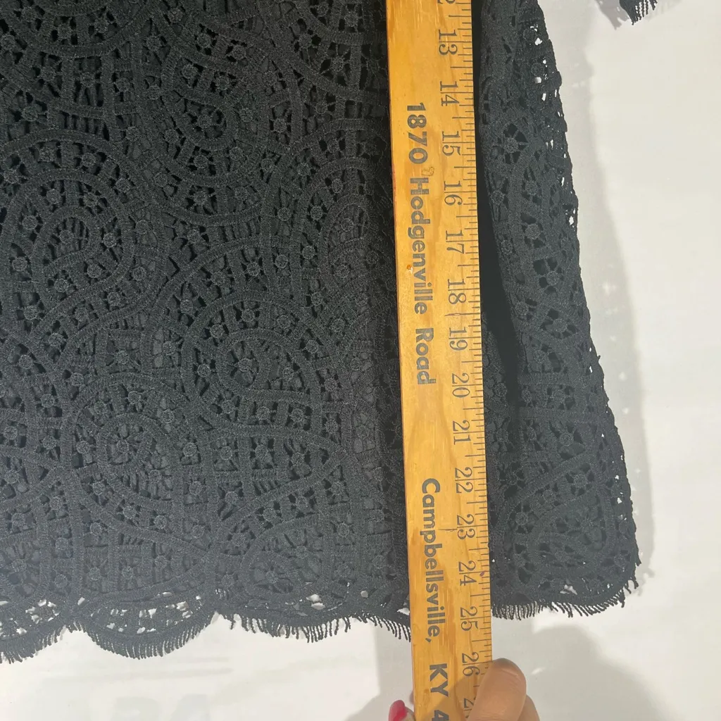 PHILOSOPHY CROCHET BLACK LACE TOP OVERLAY LINED WOMEN LG‎ NEW WITH TAGS - Image 13