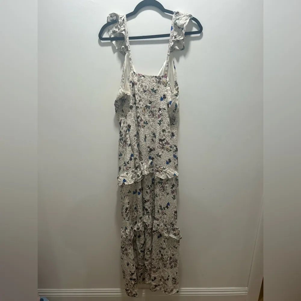 WILLOW & ROOT Maxi Floral Tier Long Dress V neck Hobo Size Small New w Tag - Image 3