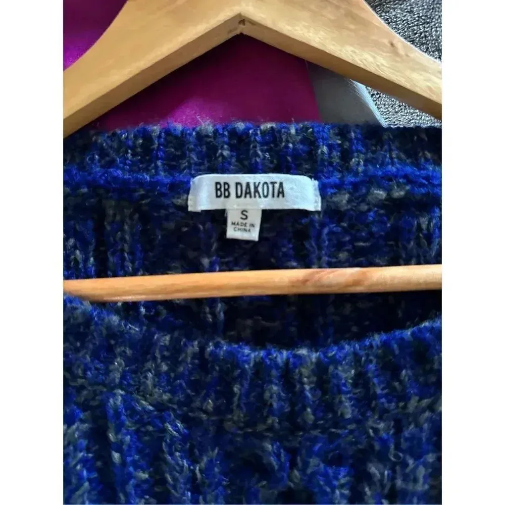 BB Dakota Ribbed Multicolor‎ Blue Sweater Small - Image 5