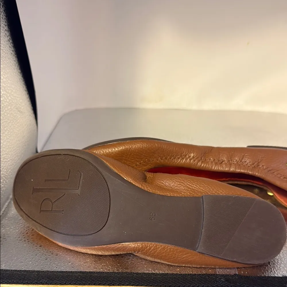 Ralph Lauren  Brown Leather Loafers with Minimalist Design​ - Image 5