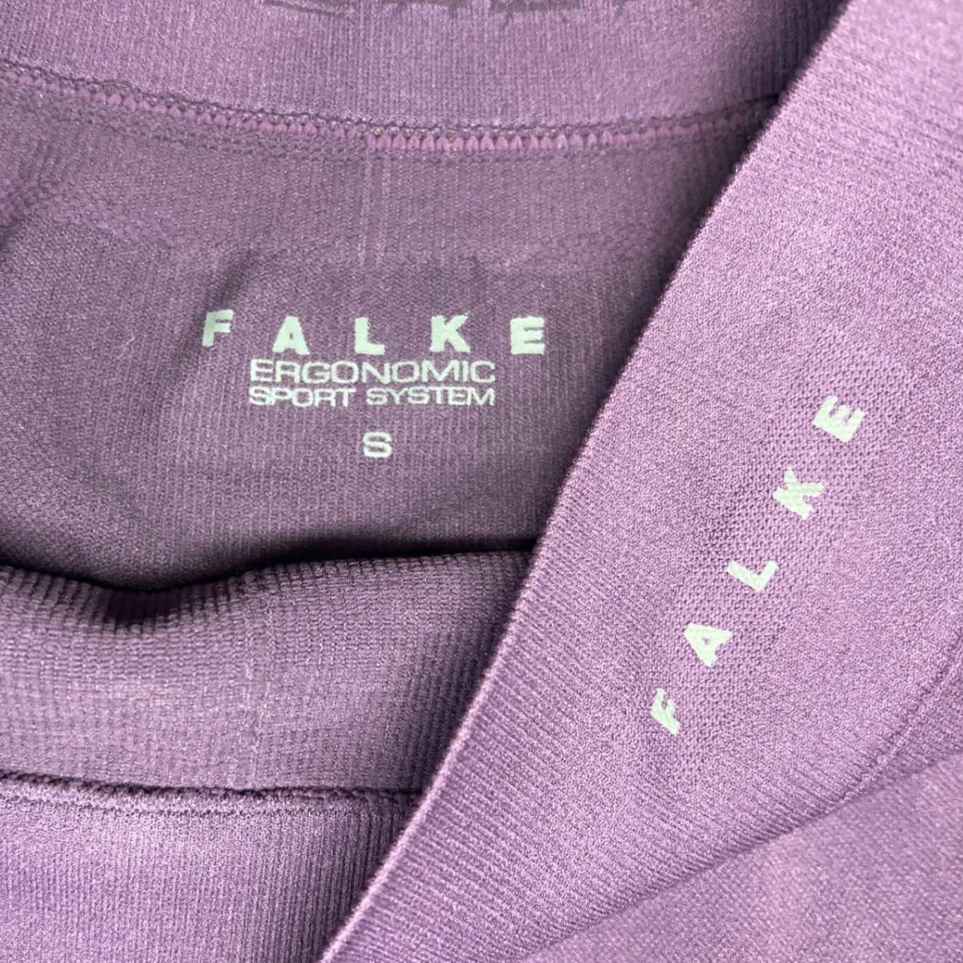 Falke Maximum Warm Tights Women's Small Dark Violet Thermal Base Layer EUC Purple - Image 6