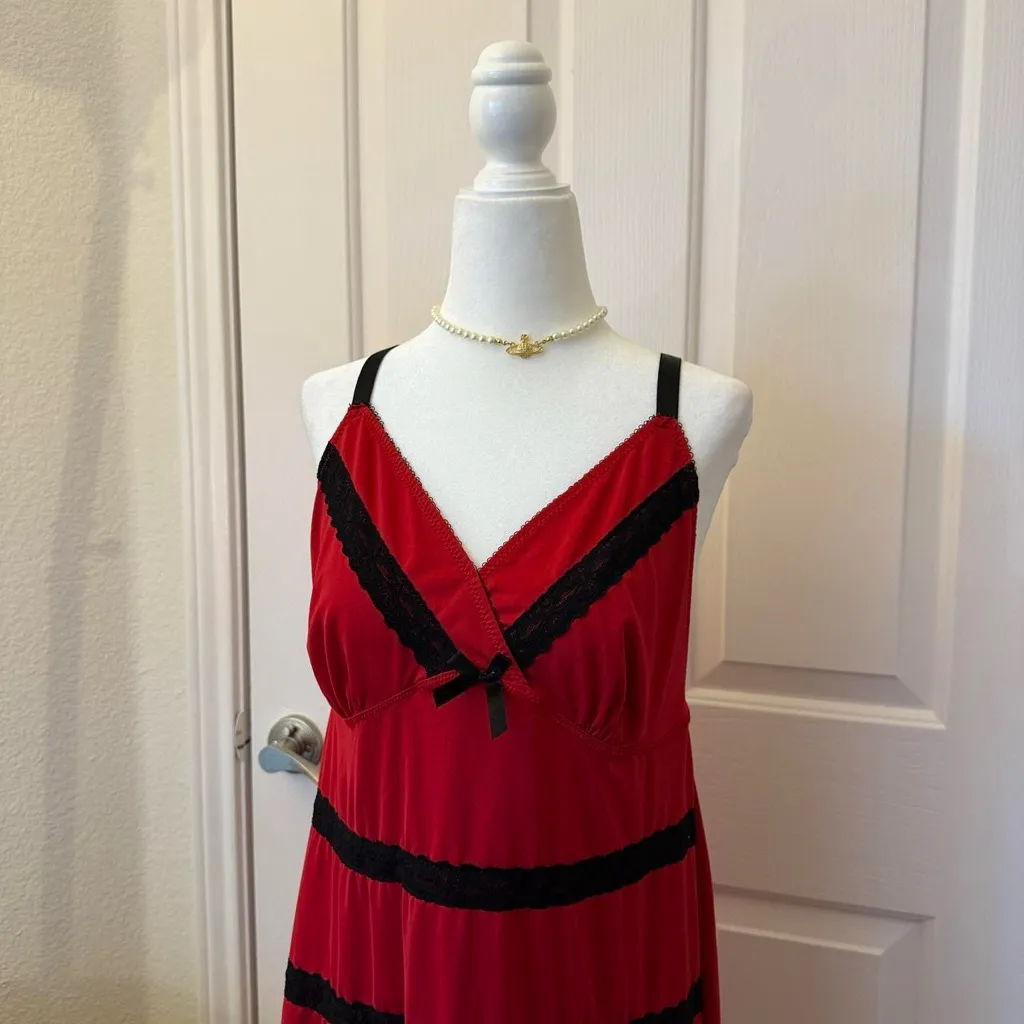 red lace slipdress Black Size undefined - Image 3