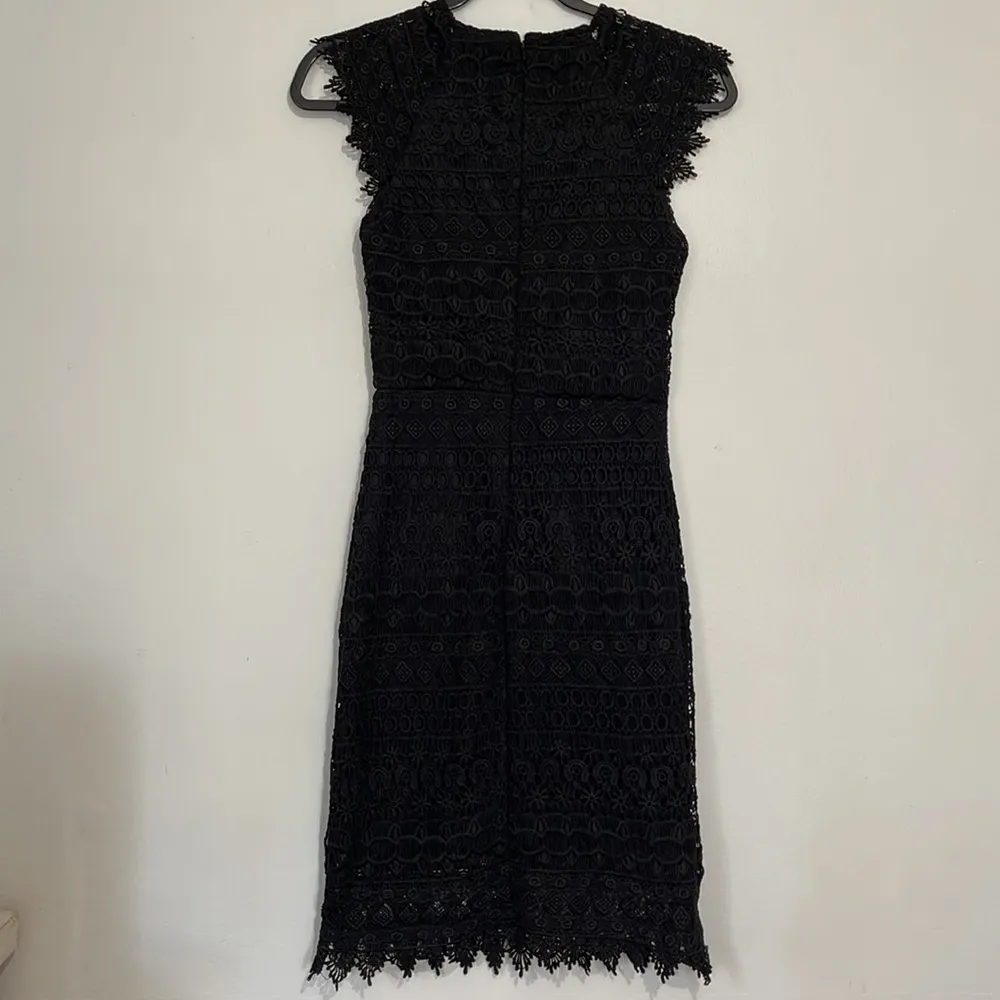 Mystic  Black Lace Bodycon Dress. - Image 3