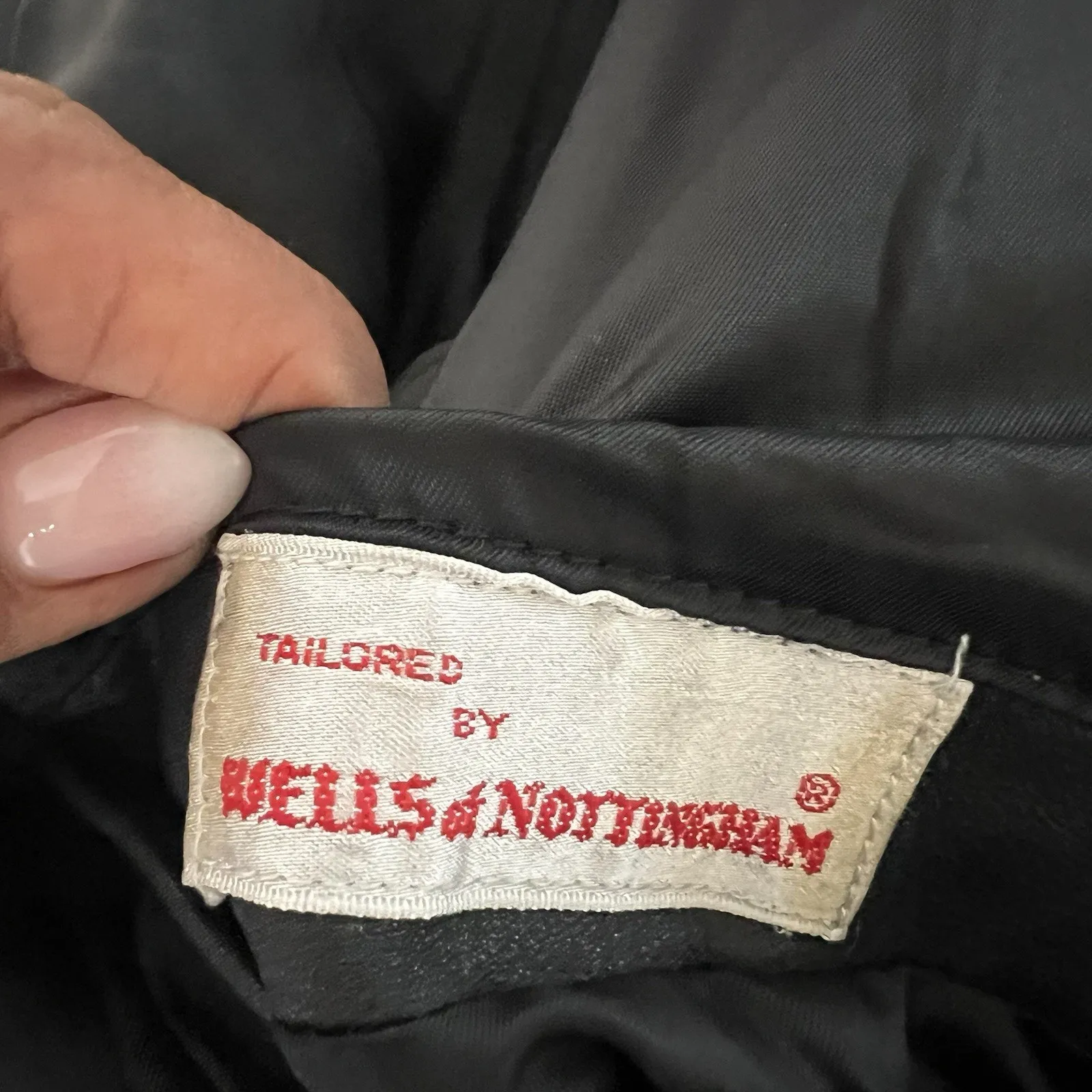 Vintage Wells Of Nottingham Genuine Leather Jacket Super Glazed Napa Moto Style Black Size M - Image 15
