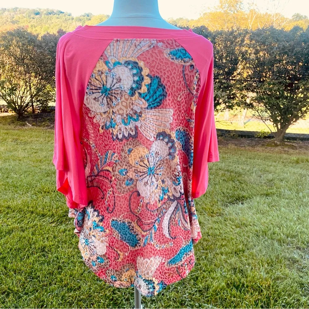 Yak n Yeti Dolman Sleeve Top Orange Size L - Image 11